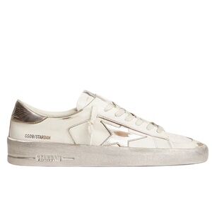 Golden Goose Stardan White Sneakers with Silver Star Accent Sneaker Size 39 NEW